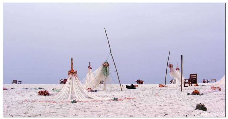 Fishing nets. Resting.